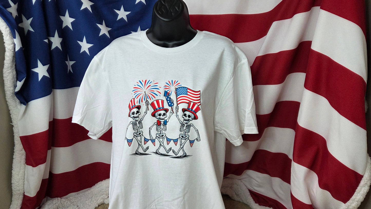 Dancing Skeletons 4th of July T-Shirt