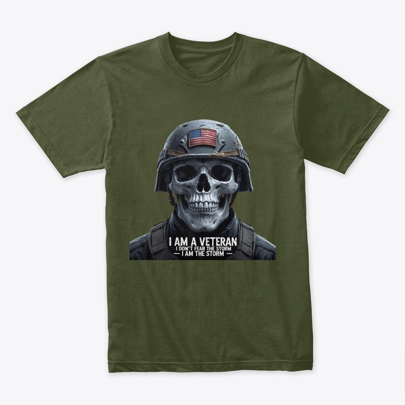 Fearless Veteran Skull T-Shirt