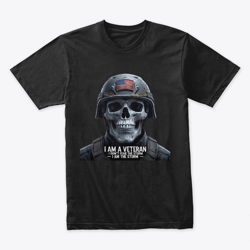 Fearless Veteran Skull T-Shirt