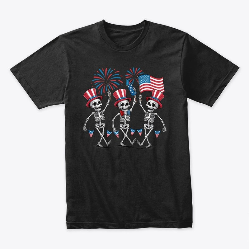 Dancing Skeletons 4th of July T-Shirt