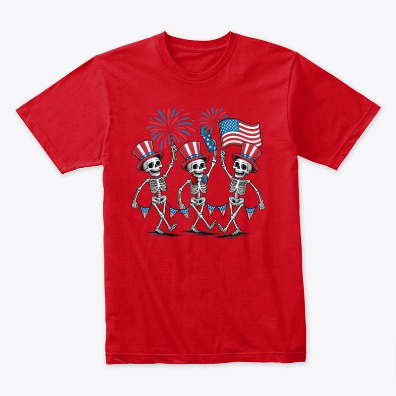 Dancing Skeletons 4th of July T-Shirt