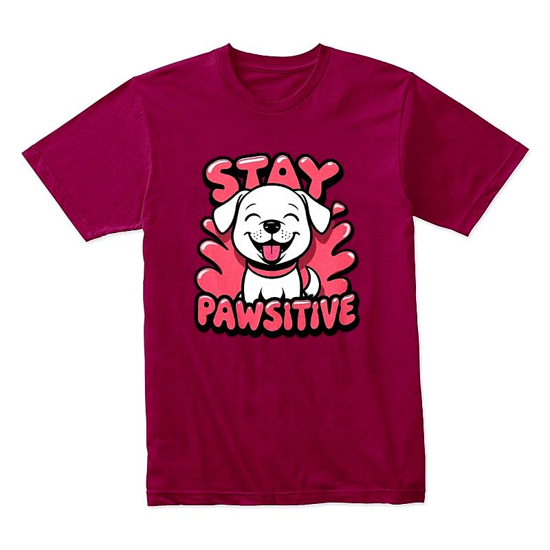Stay Pawsitive T-Shirt – Cute Motivational Dog Tee for Animal Lovers
