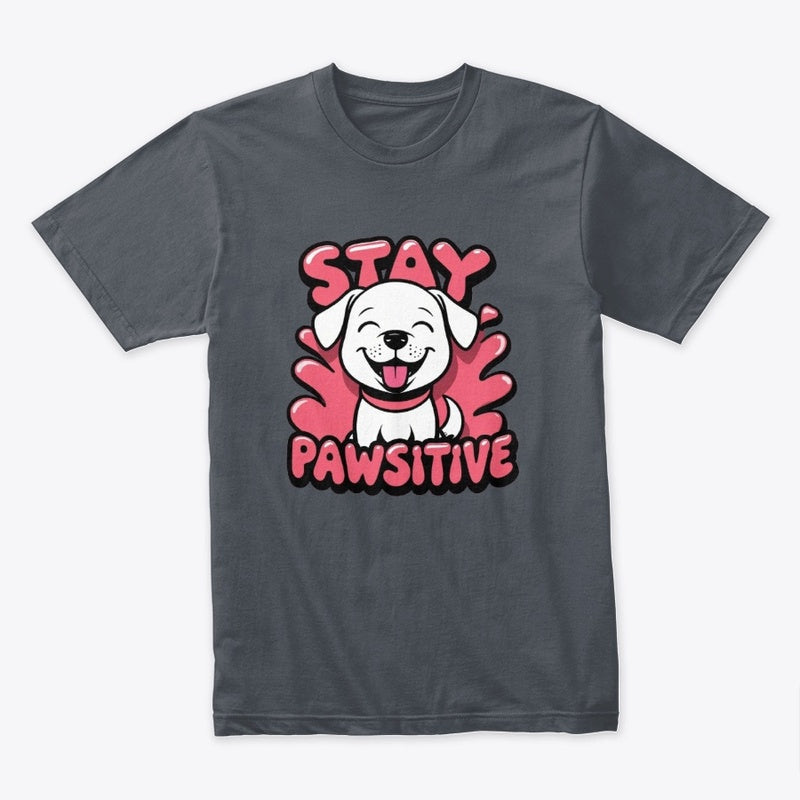 Stay Pawsitive T-Shirt – Cute Motivational Dog Tee for Animal Lovers