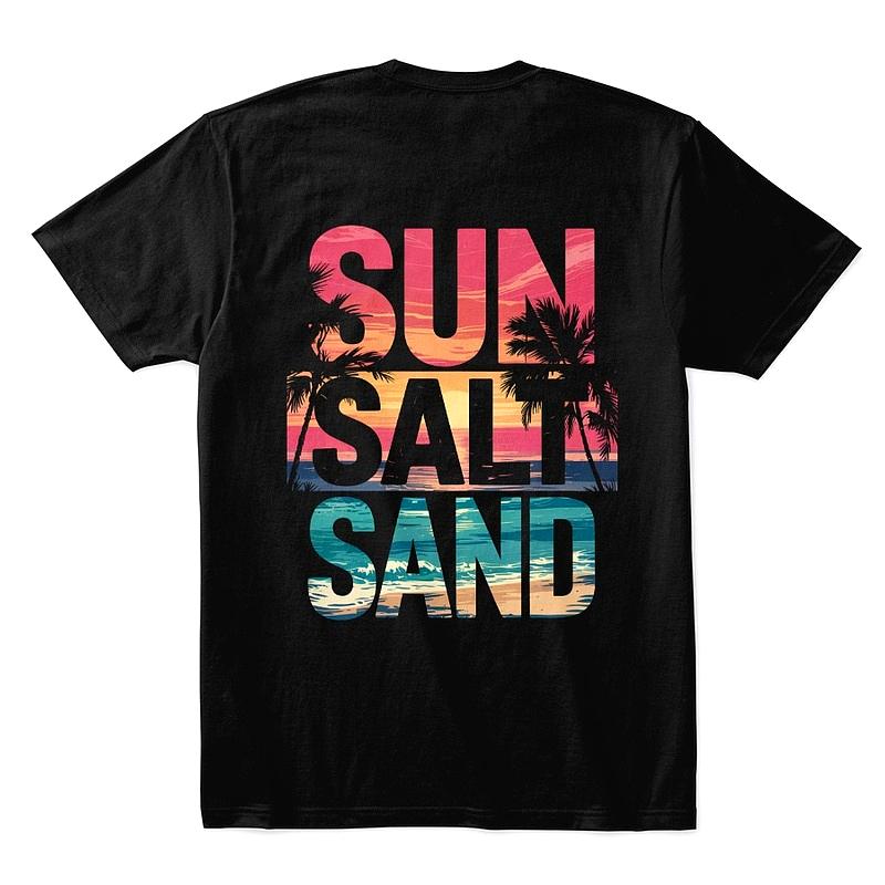 Sun Salt Sand Tropical Sunset T-Shirt – Front & Back Print