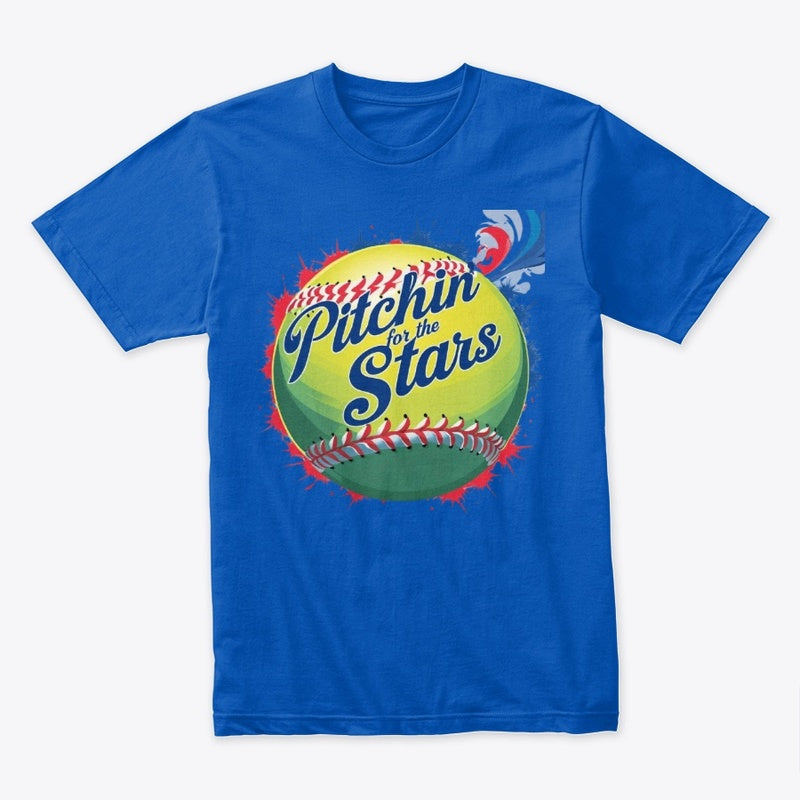 Pitchin' for the Stars T-Shirt – Colorful Softball Graphic Tee for Players & Fans