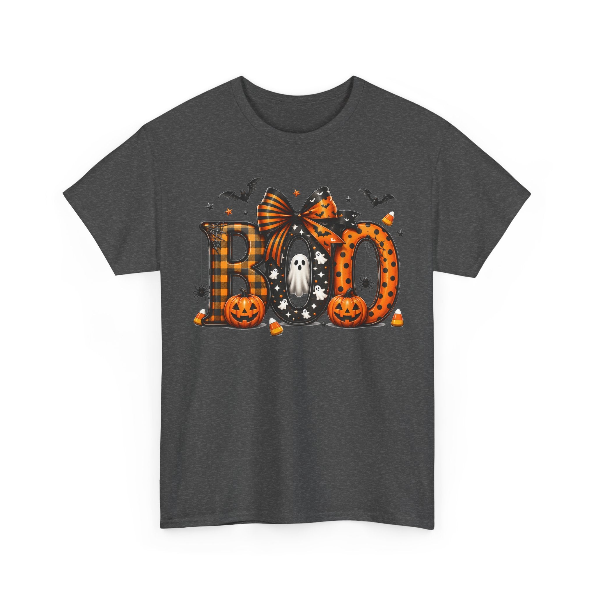 Boo Halloween Graphic Tee – Pumpkin & Ghost Shirt