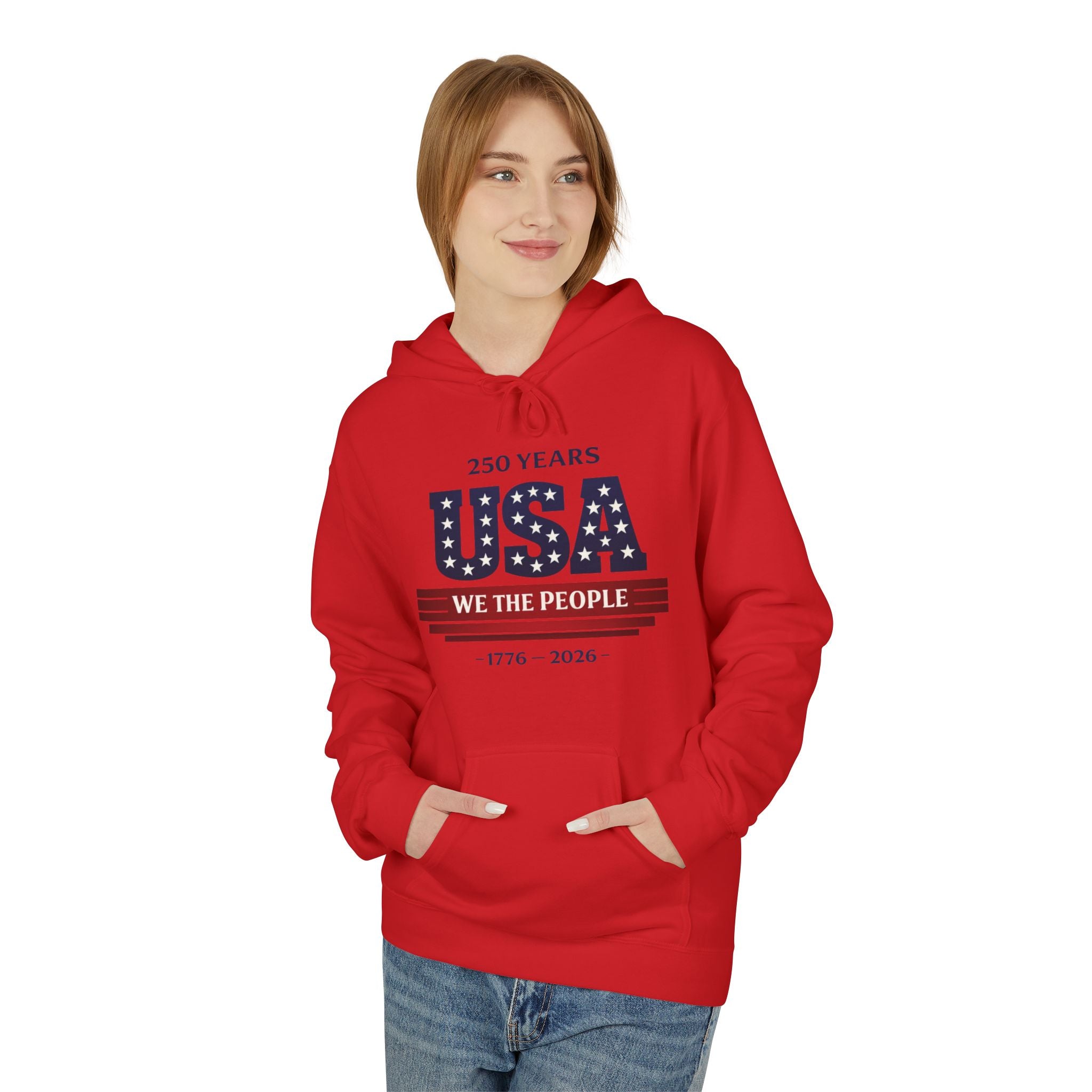 USA 250 Years Hoodie – "We the People" 1776-2026 Patriotic Sweatshirt