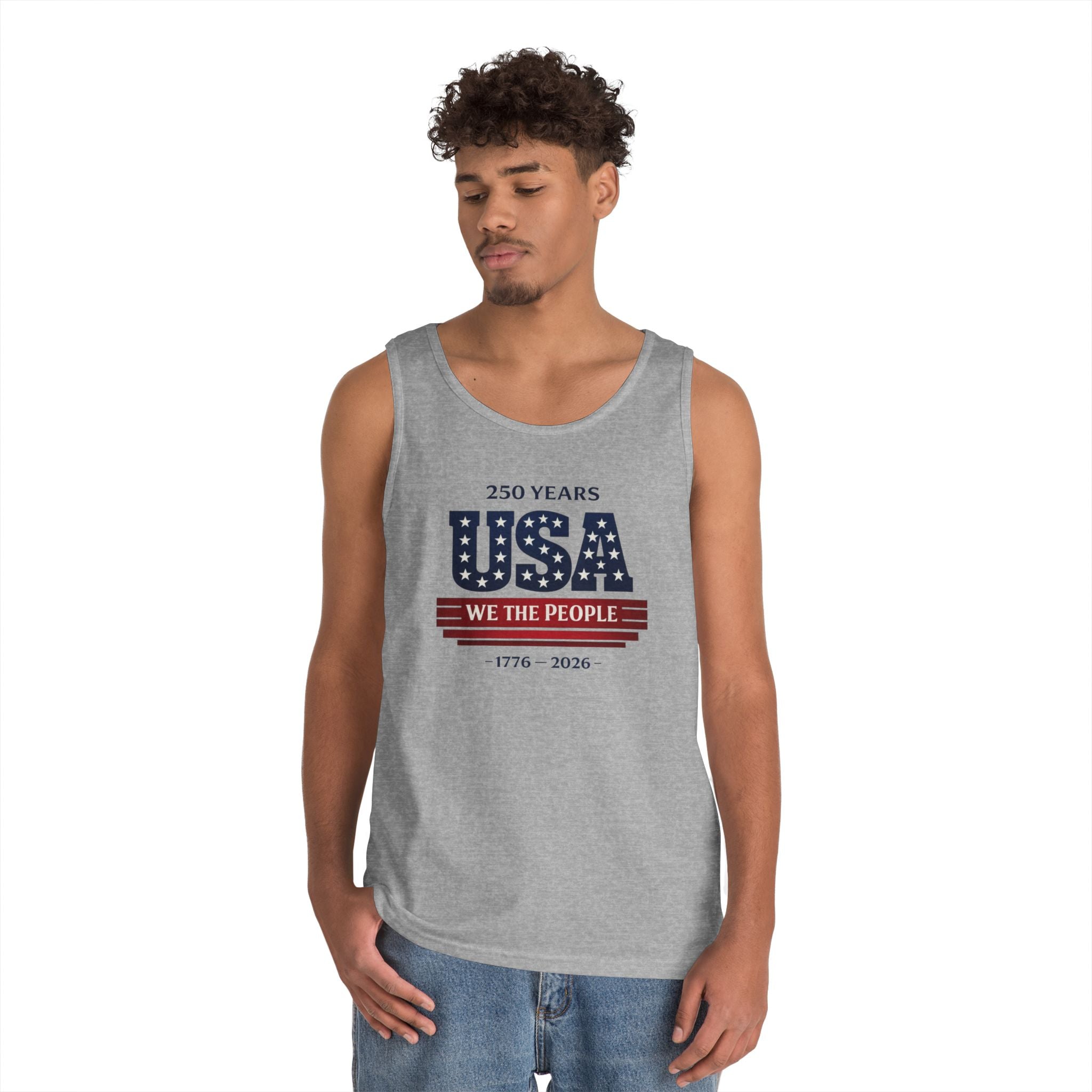 USA 250 Anniversary Tank Top — "We The People" Patriotic Fourth of July Shirt
