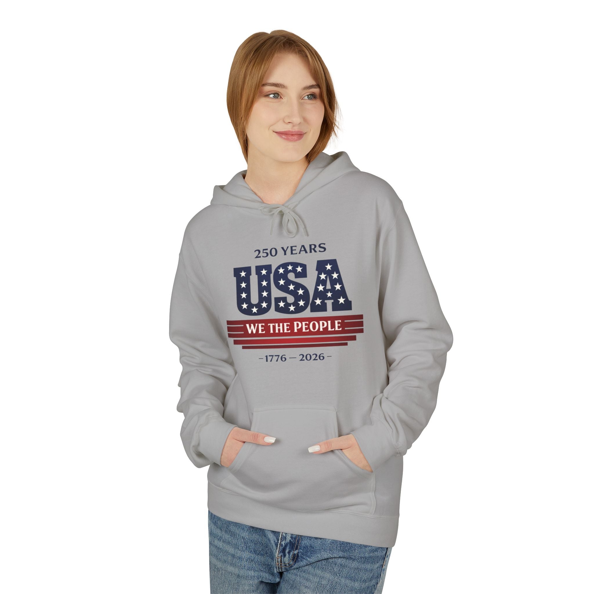 USA 250 Years Hoodie – "We the People" 1776-2026 Patriotic Sweatshirt