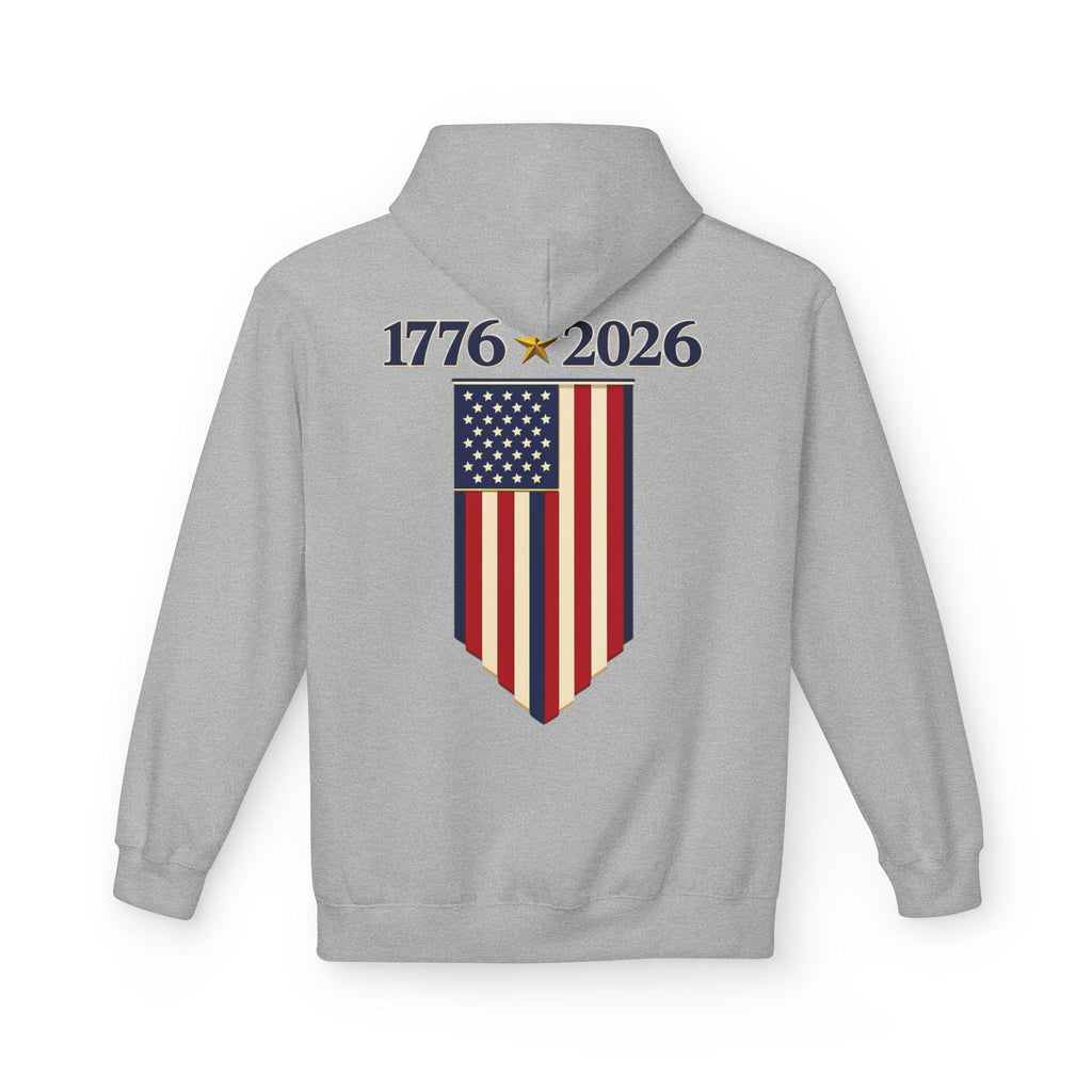 1776–2026 American Flag Hoodie — 250th Independence Anniversary Sweatshirt