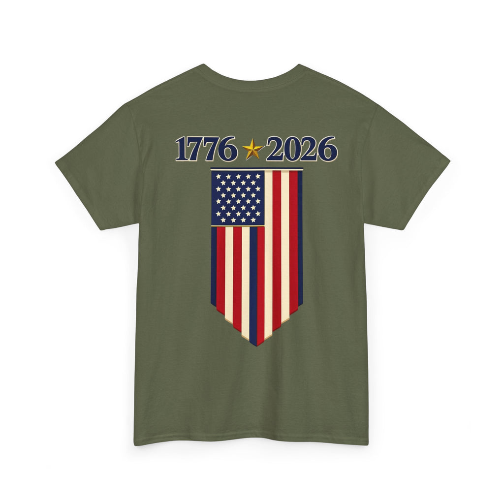 1776–2026 American Flag Anniversary Tee — Patriotic Independence Day Shirt