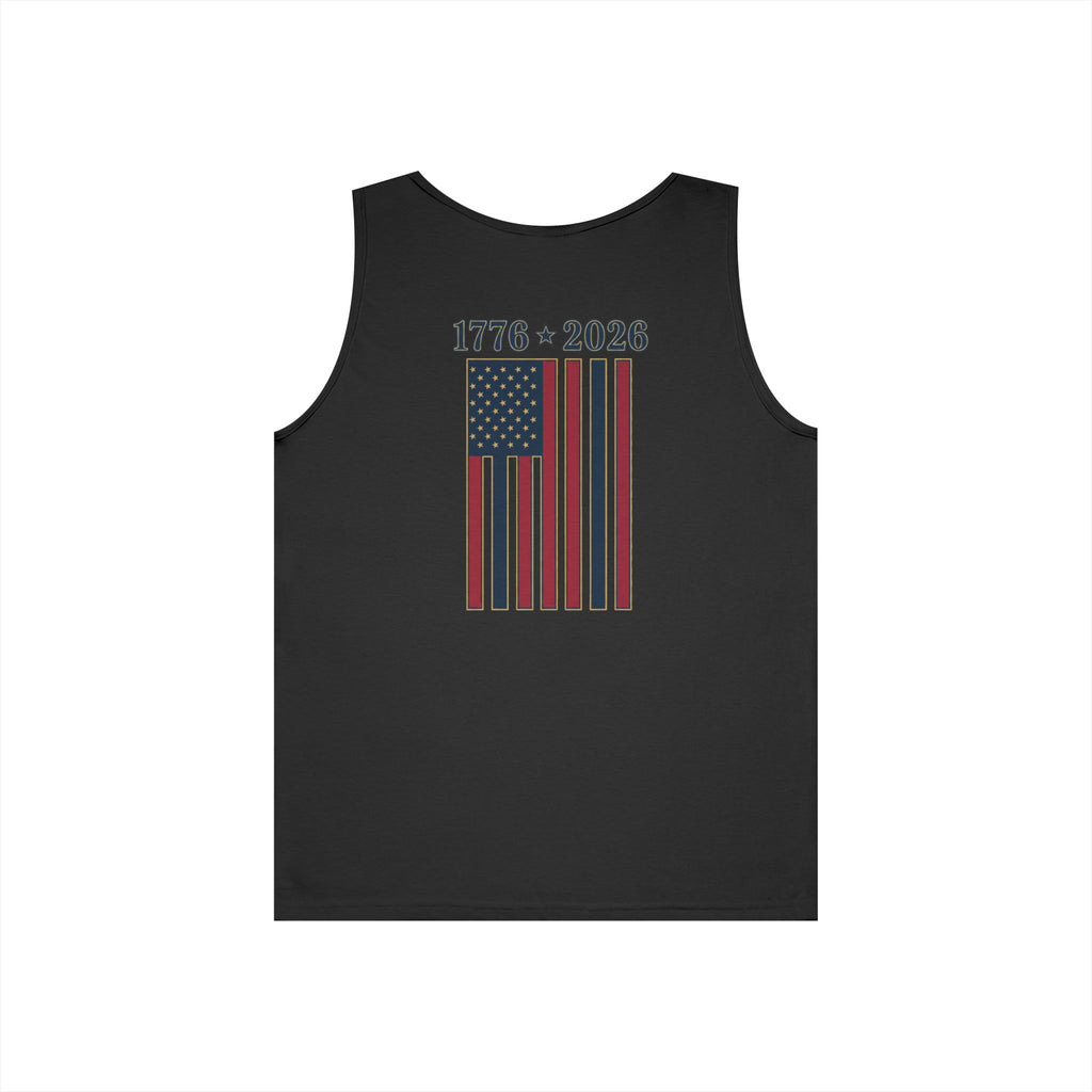 1776–2026 American Flag Tank Top — 250th USA Anniversary Patriotic Tank, Unisex