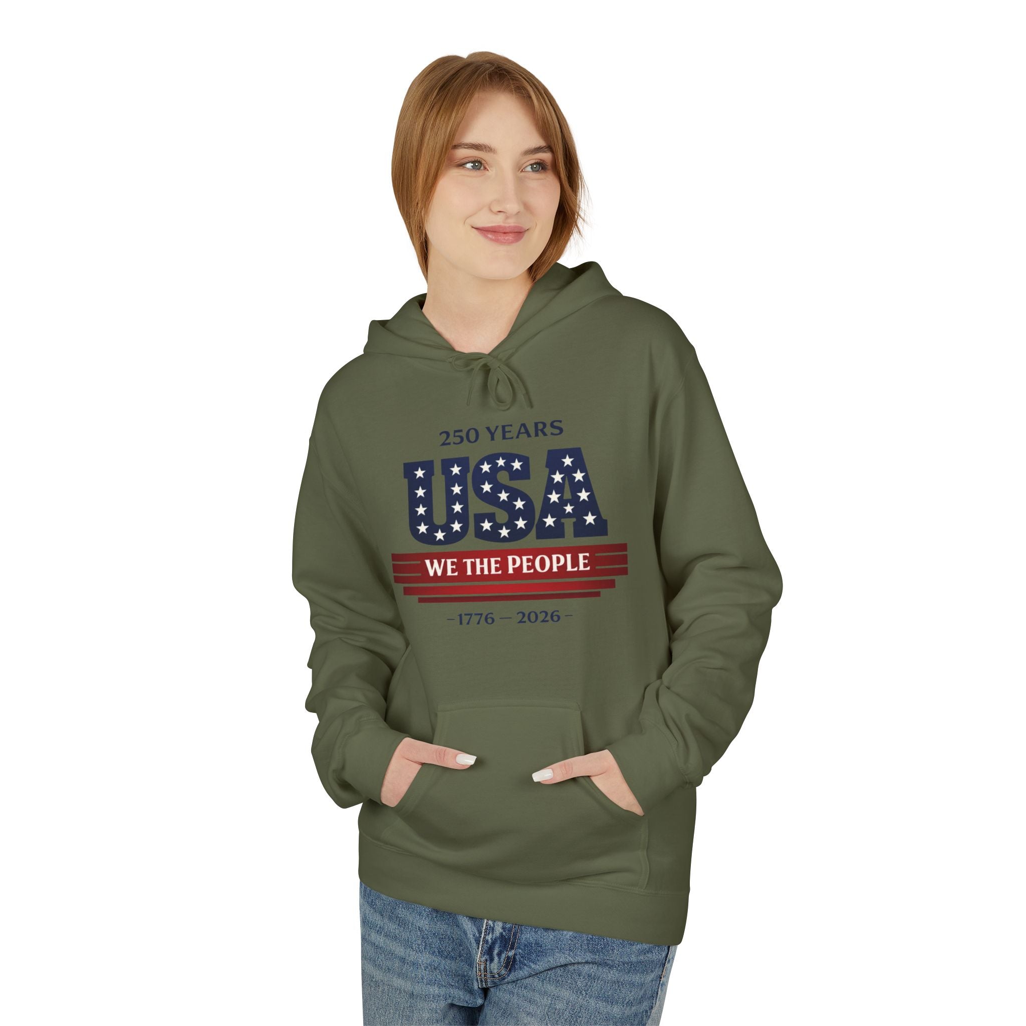 USA 250 Years Hoodie – "We the People" 1776-2026 Patriotic Sweatshirt