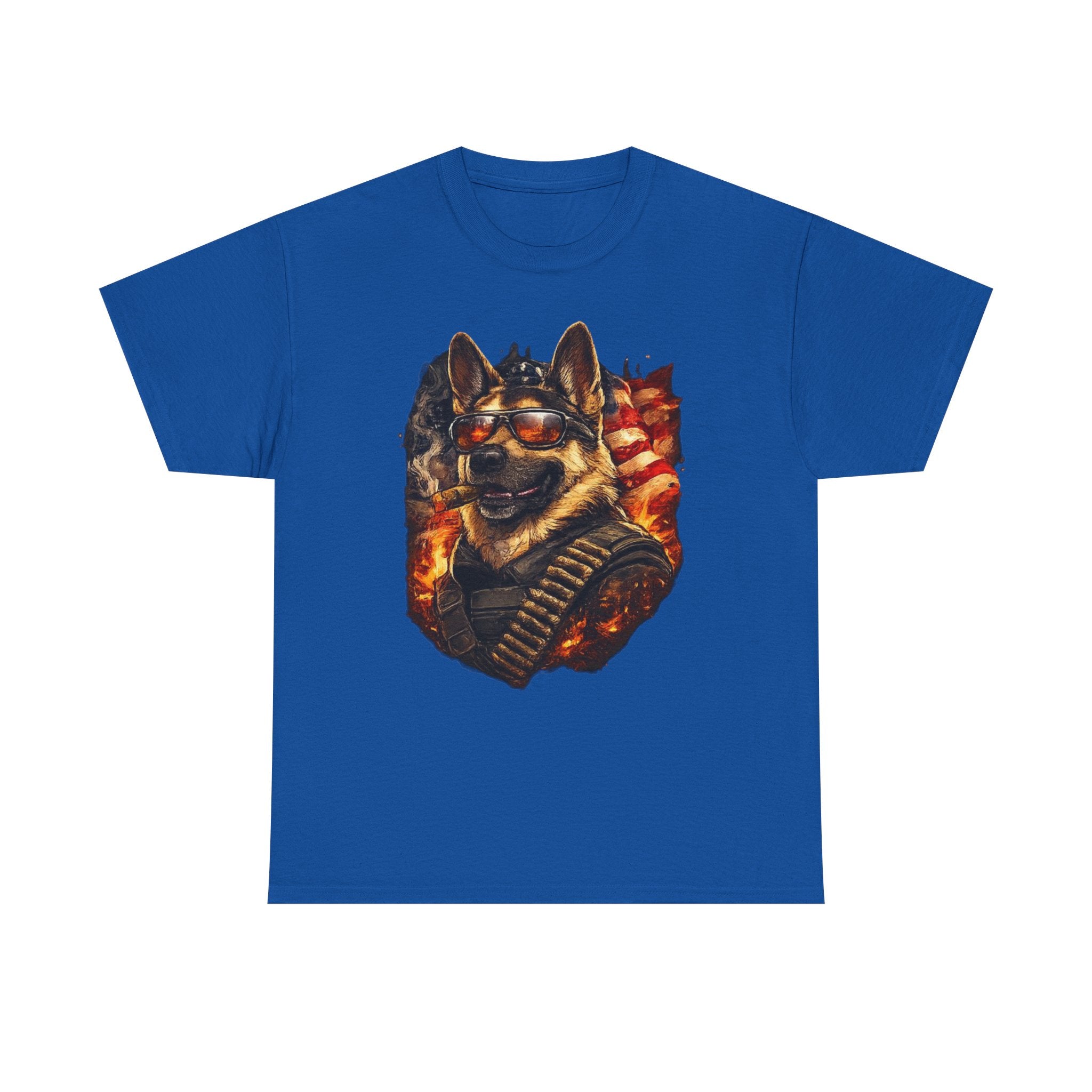 Patriotic Soldier Husky T-Shirt — Military Bandolier Flag Graphic Tee
