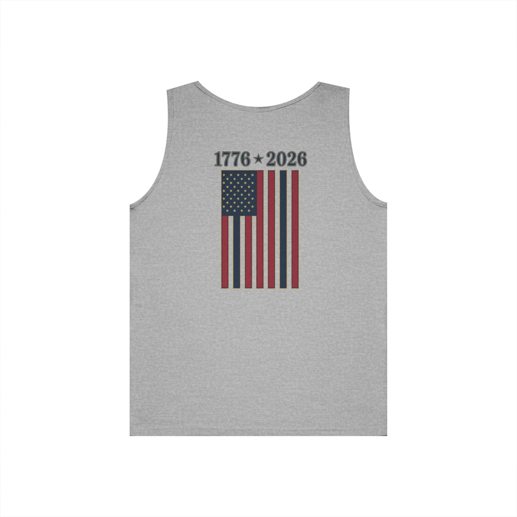 1776–2026 American Flag Tank Top — 250th USA Anniversary Patriotic Tank, Unisex