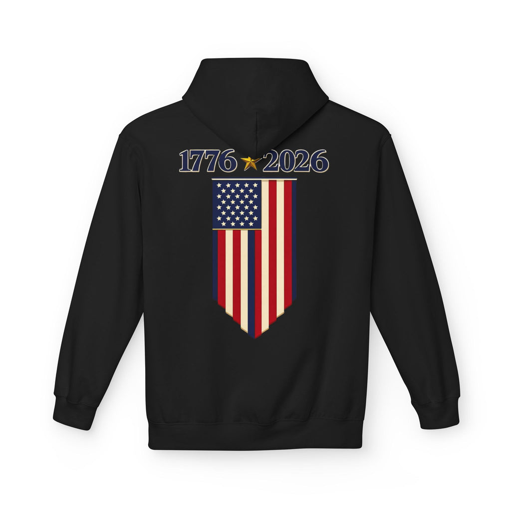 1776–2026 American Flag Hoodie — 250th Independence Anniversary Sweatshirt