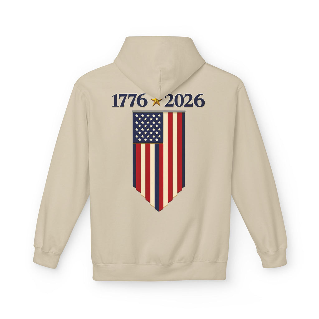 1776–2026 American Flag Hoodie — 250th Independence Anniversary Sweatshirt