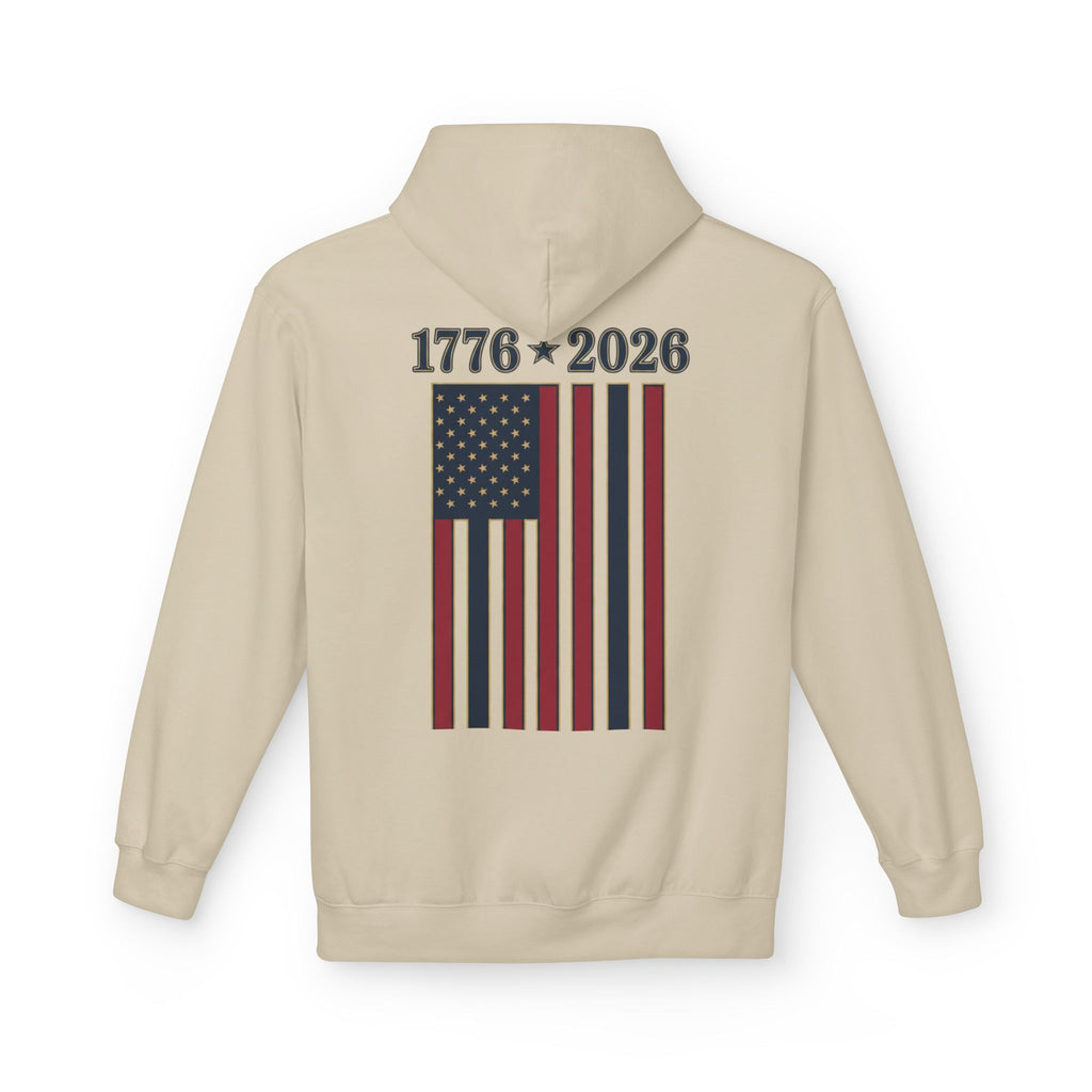 250th Anniversary American Flag Hoodie — 1776–2026 Patriotic USA Sweatshirt