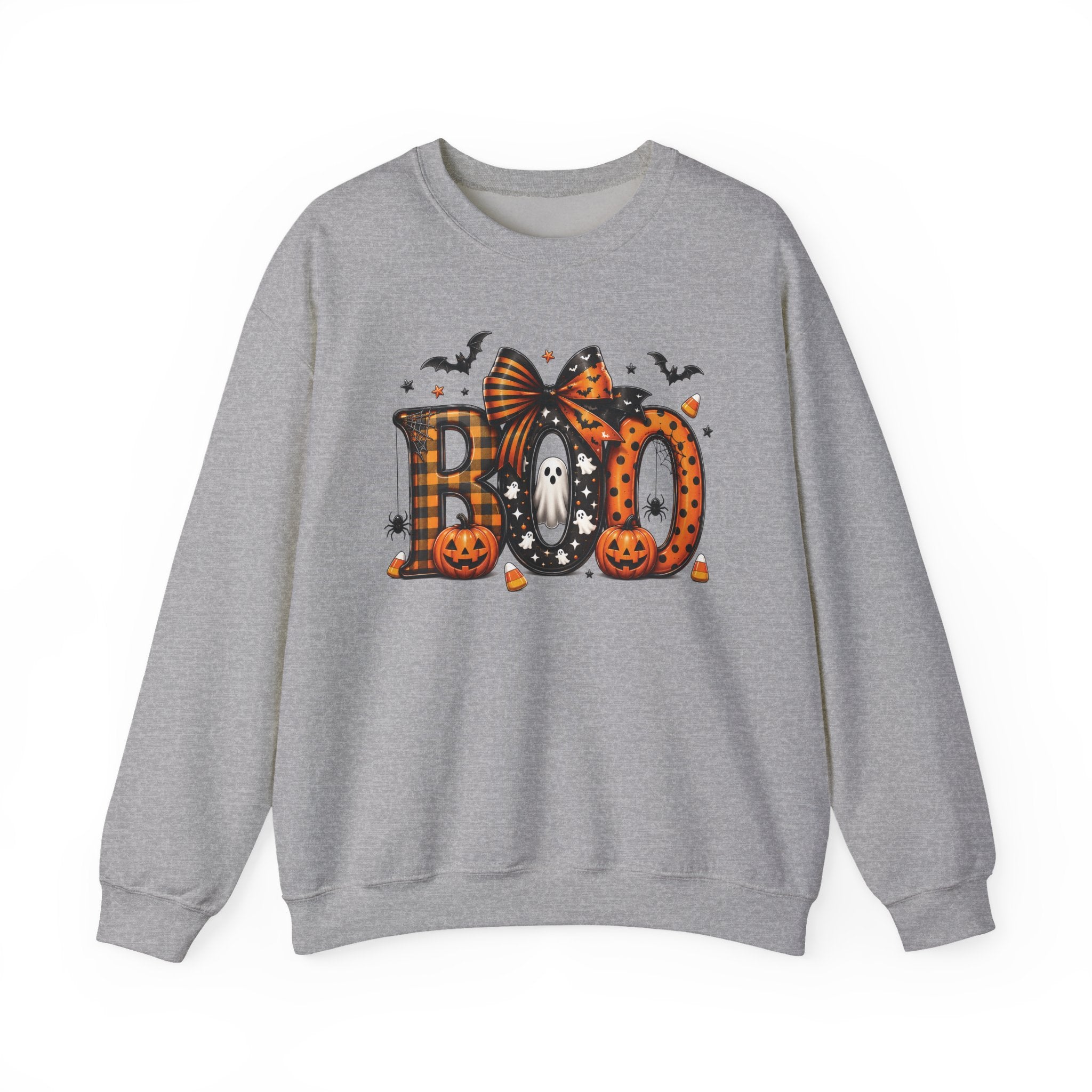 BOO Halloween Ghost Sweatshirt – Cute Spooky Fall Crewneck