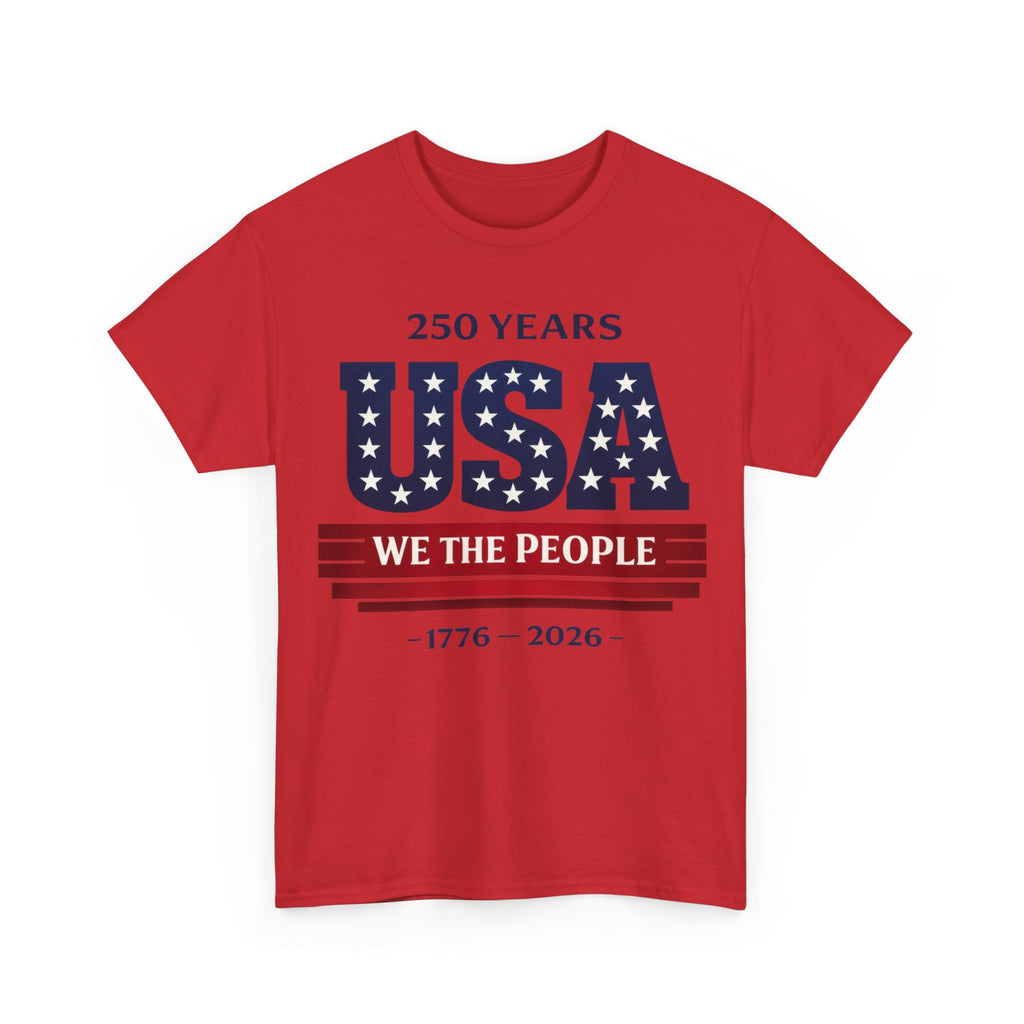 USA 250 Years T-Shirt - "We The People" 1776–2026 Patriotic Tee