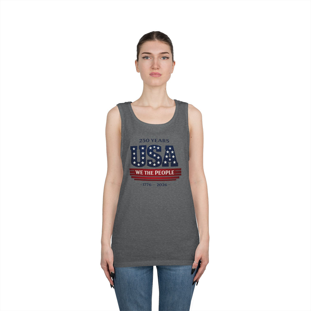 USA 250 Anniversary Tank Top — "We The People" Patriotic Fourth of July Shirt