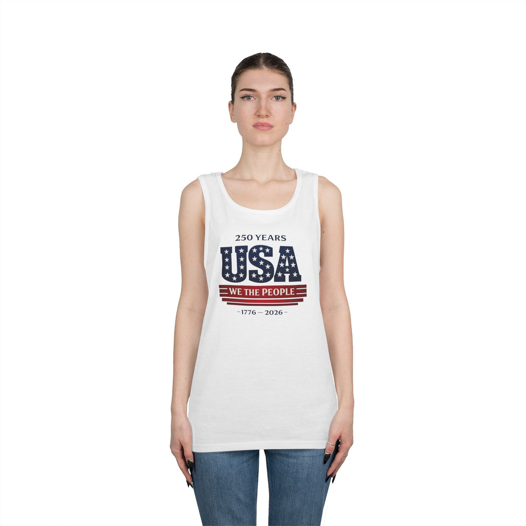 USA 250 Anniversary Tank Top — "We The People" Patriotic Fourth of July Shirt