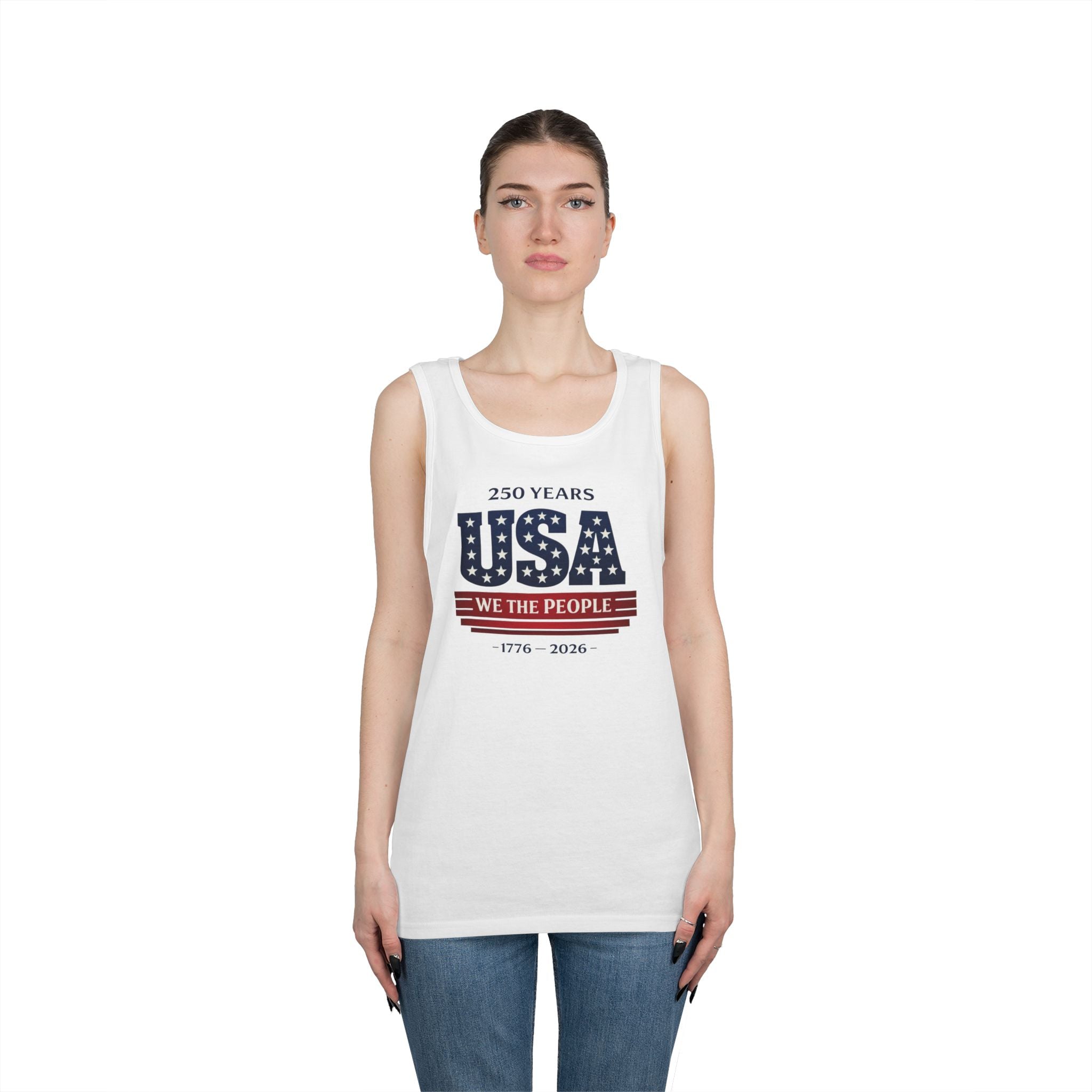 USA 250 Anniversary Tank Top — "We The People" Patriotic Fourth of July Shirt