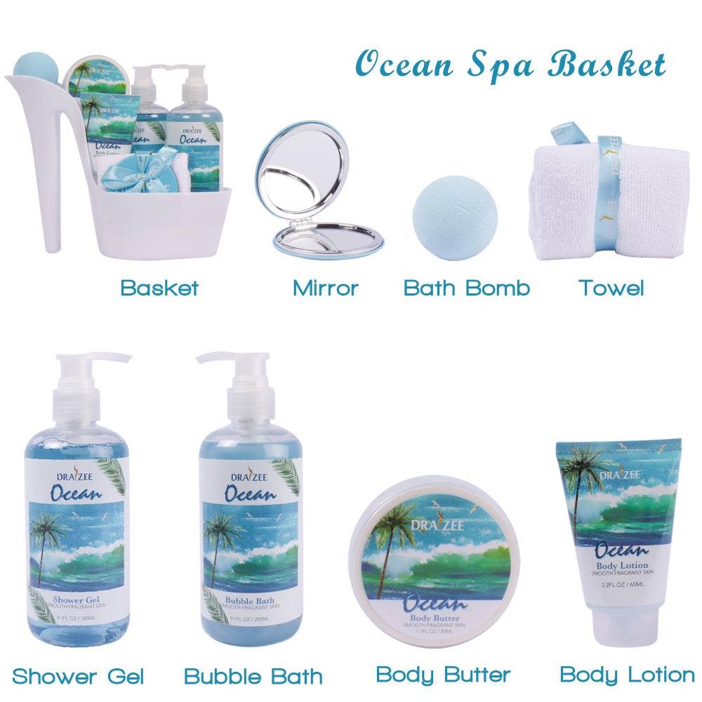 Mothers Day Gift  8 Pc Ocean Spa Set, Gift Set for Women
