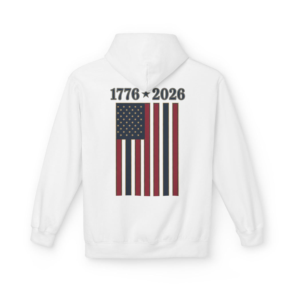 250th Anniversary American Flag Hoodie — 1776–2026 Patriotic USA Sweatshirt