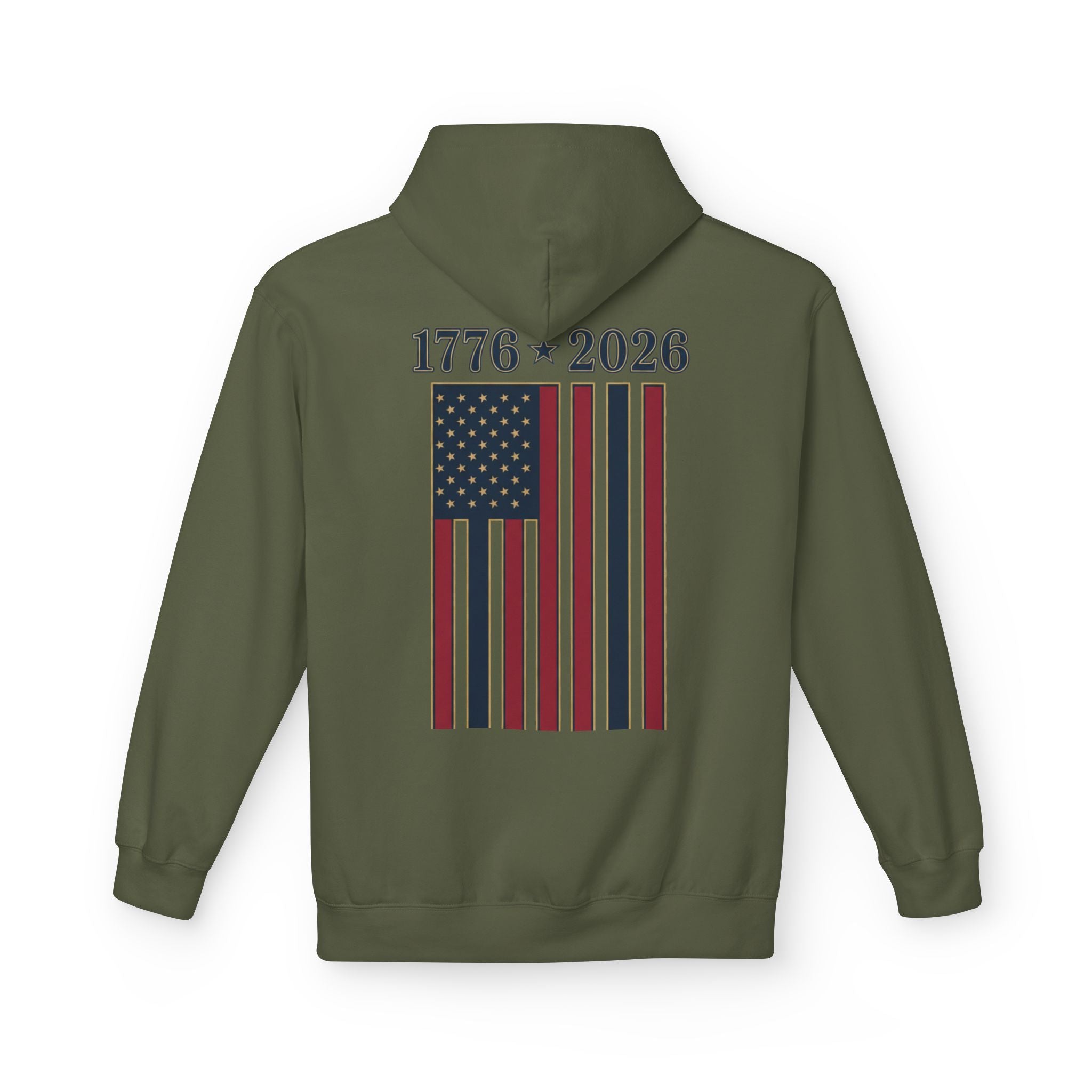 250th Anniversary American Flag Hoodie — 1776–2026 Patriotic USA Sweatshirt