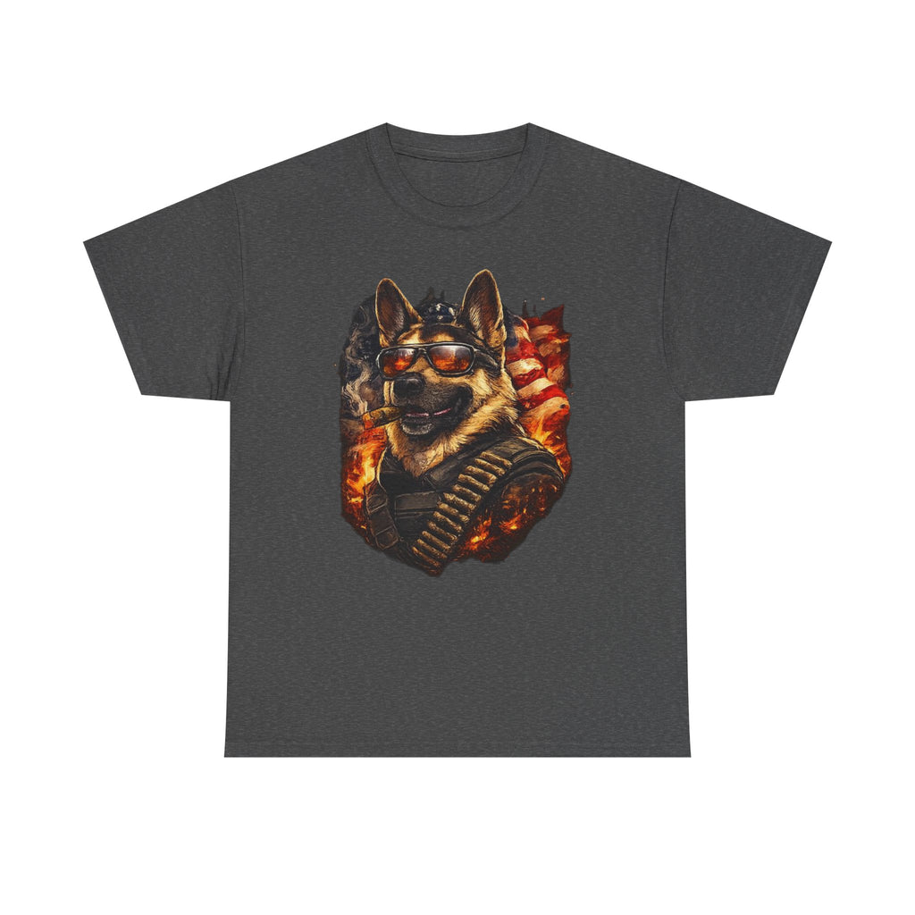 Patriotic Soldier Husky T-Shirt — Military Bandolier Flag Graphic Tee