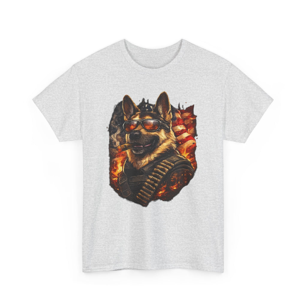 Patriotic Soldier Husky T-Shirt — Military Bandolier Flag Graphic Tee