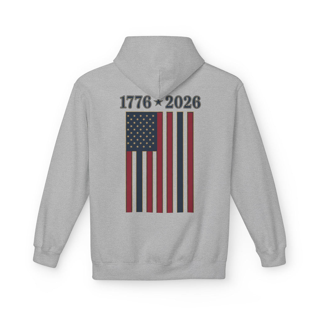 250th Anniversary American Flag Hoodie — 1776–2026 Patriotic USA Sweatshirt