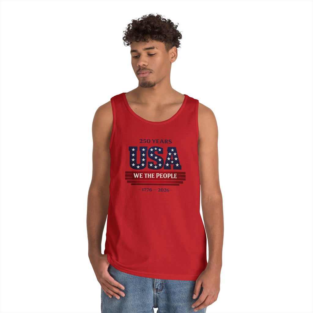 USA 250 Anniversary Tank Top — "We The People" Patriotic Fourth of July Shirt