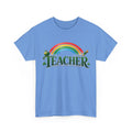 Teacher Rainbow T-Shirt — Cute Apple & Pencil School Shirt for Educators