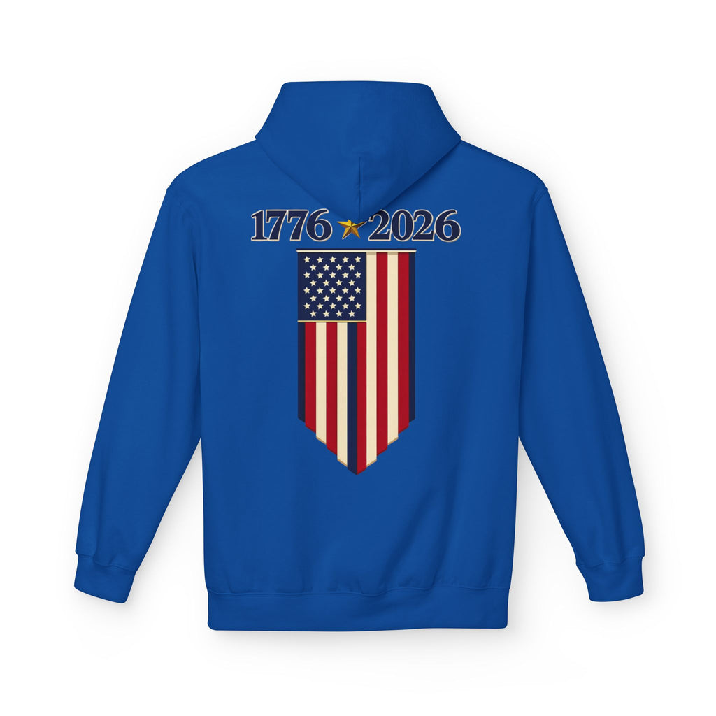 1776–2026 American Flag Hoodie — 250th Independence Anniversary Sweatshirt