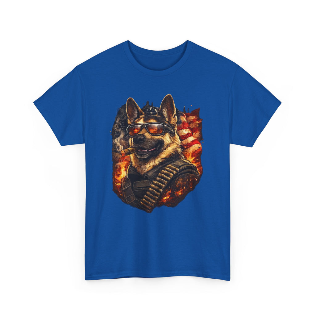 Patriotic Soldier Husky T-Shirt — Military Bandolier Flag Graphic Tee