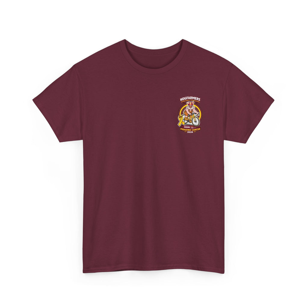 Hogfarmers Pedal for Pediatric Cancer 2026 Fundraiser T-Shirt