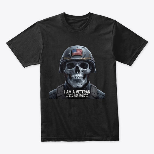 Fearless Veteran Skull T-Shirt