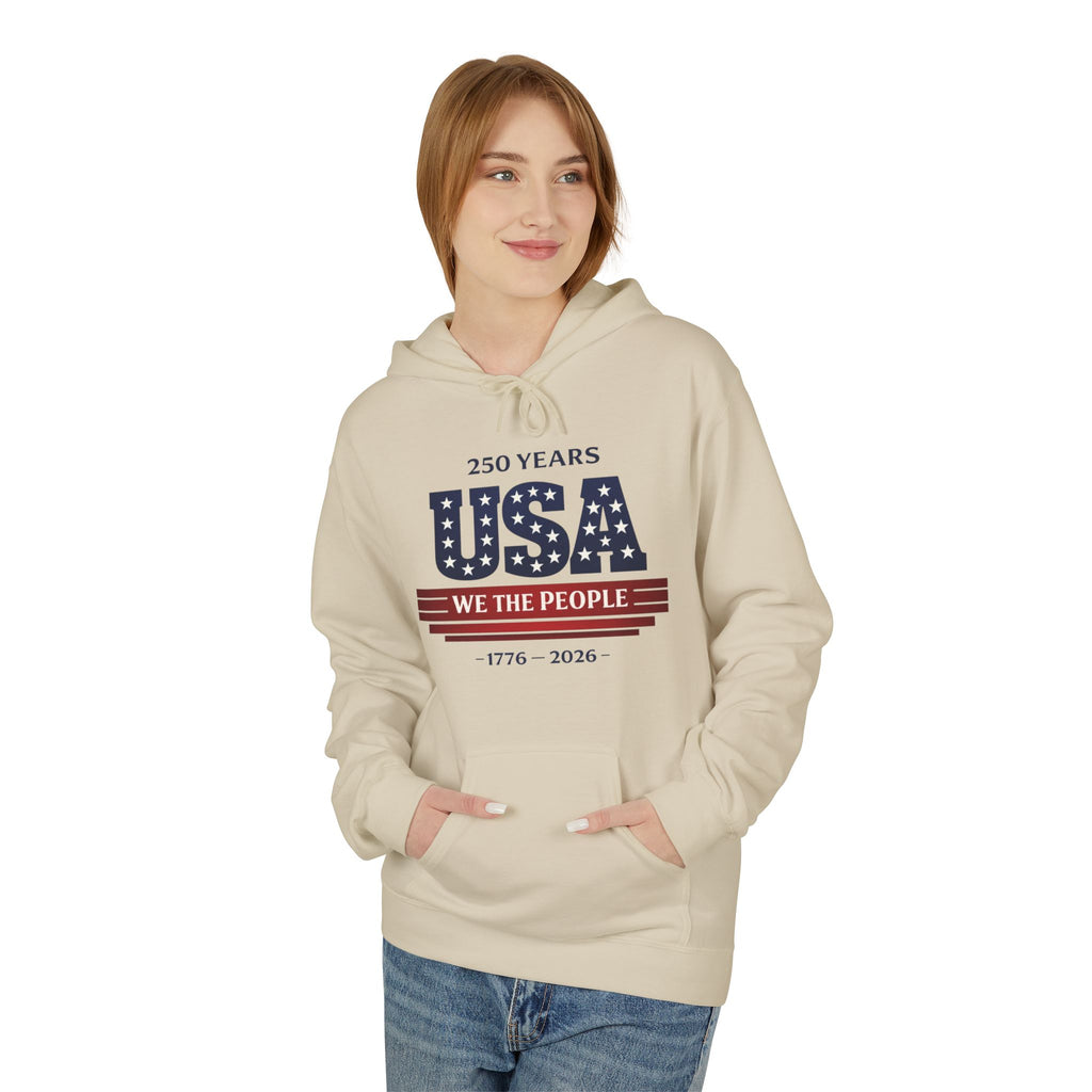 USA 250 Years Hoodie – "We the People" 1776-2026 Patriotic Sweatshirt