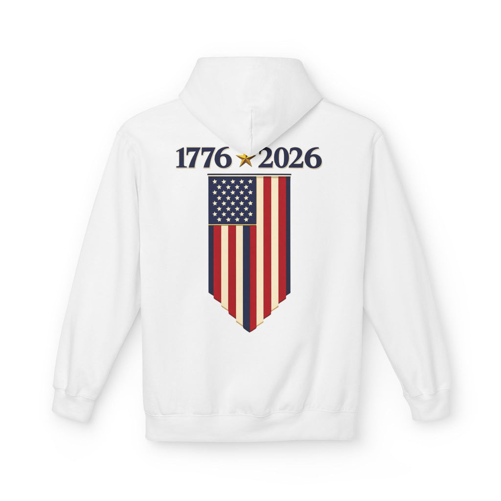 1776–2026 American Flag Hoodie — 250th Independence Anniversary Sweatshirt