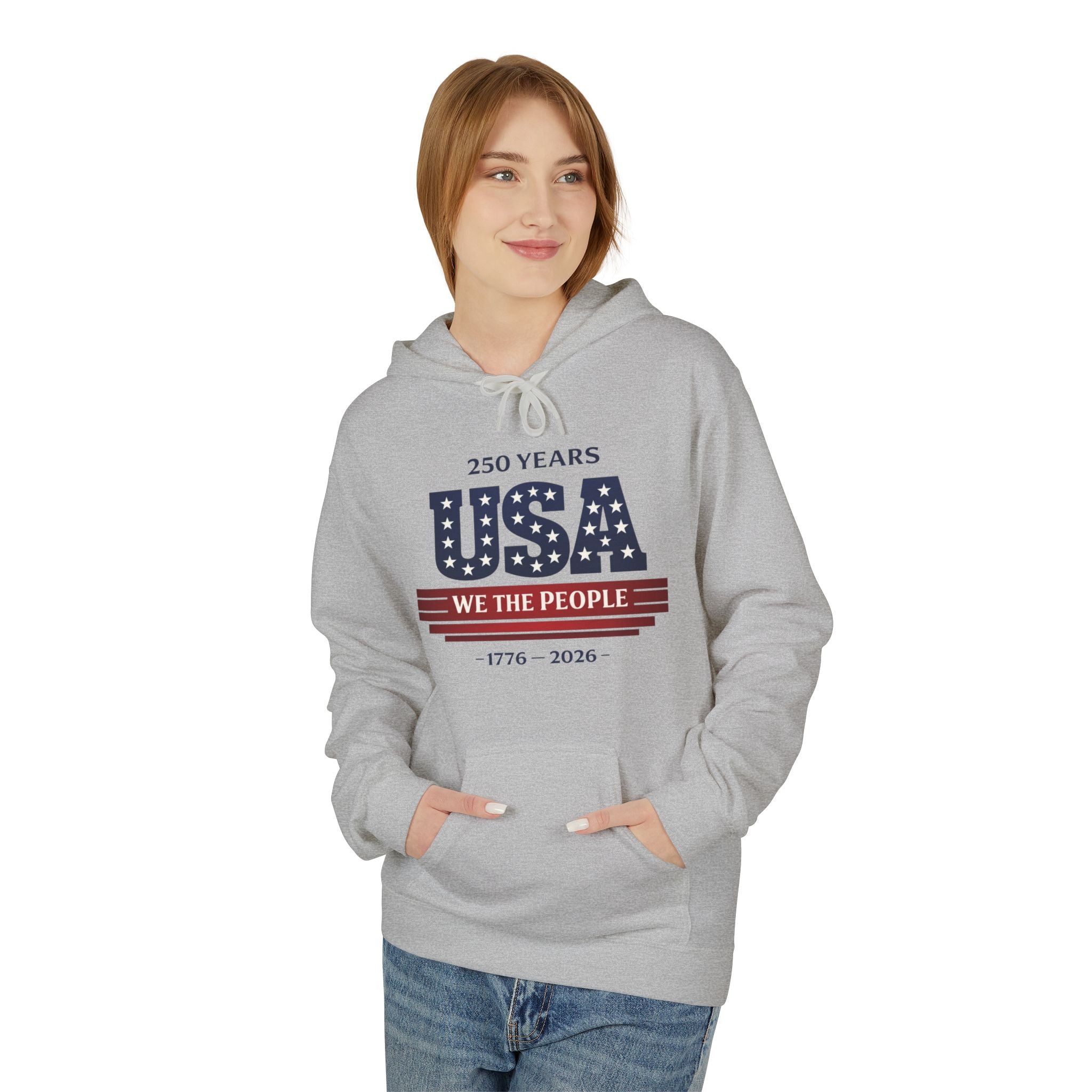 USA 250 Years Hoodie – "We the People" 1776-2026 Patriotic Sweatshirt