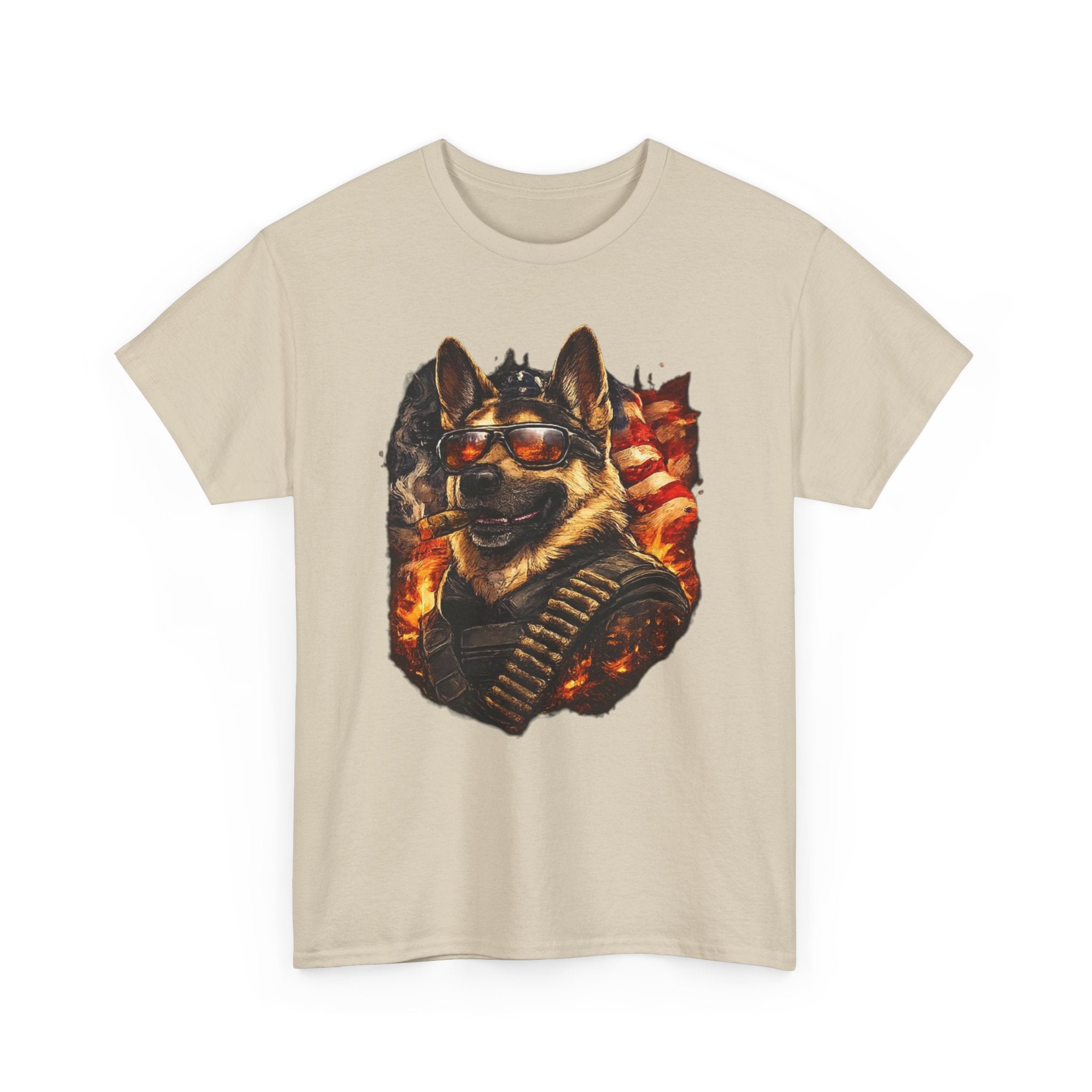 Patriotic Soldier Husky T-Shirt — Military Bandolier Flag Graphic Tee
