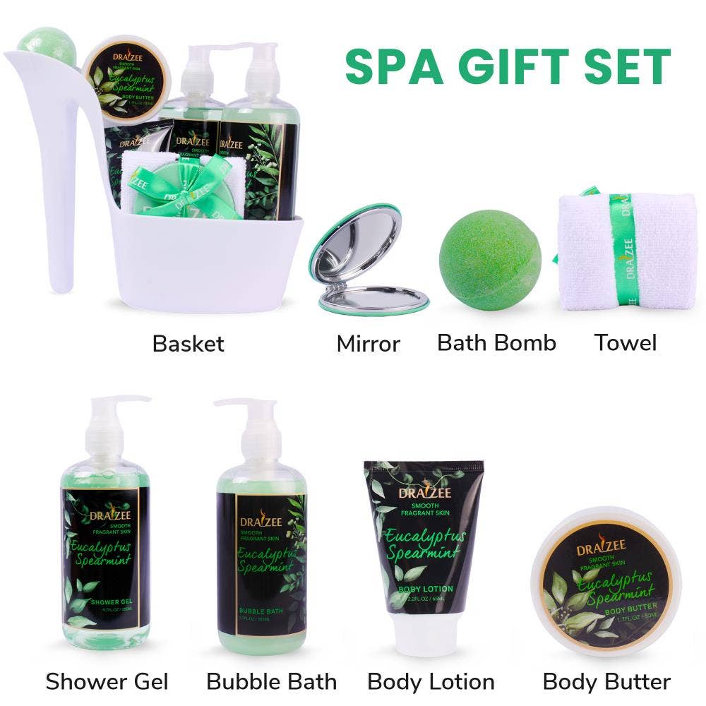 Gift for Mom  8 Pc Eucalyptus Spa Set, Gift Set for Women