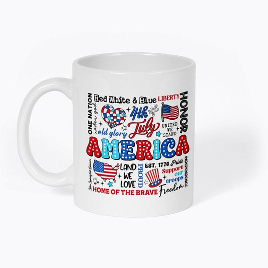 Patriotic America 4th of July Coffee Mug