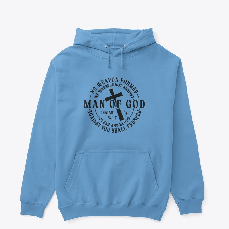 Man of God Isaiah 54:17 Scripture Hoodie – Faith Over Fear