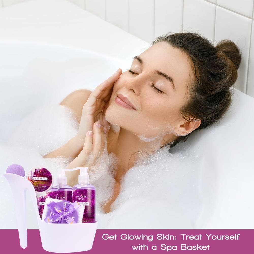 Gift for Mom 8 Pc Lavender Spa Gift Set, Gift Set For Women