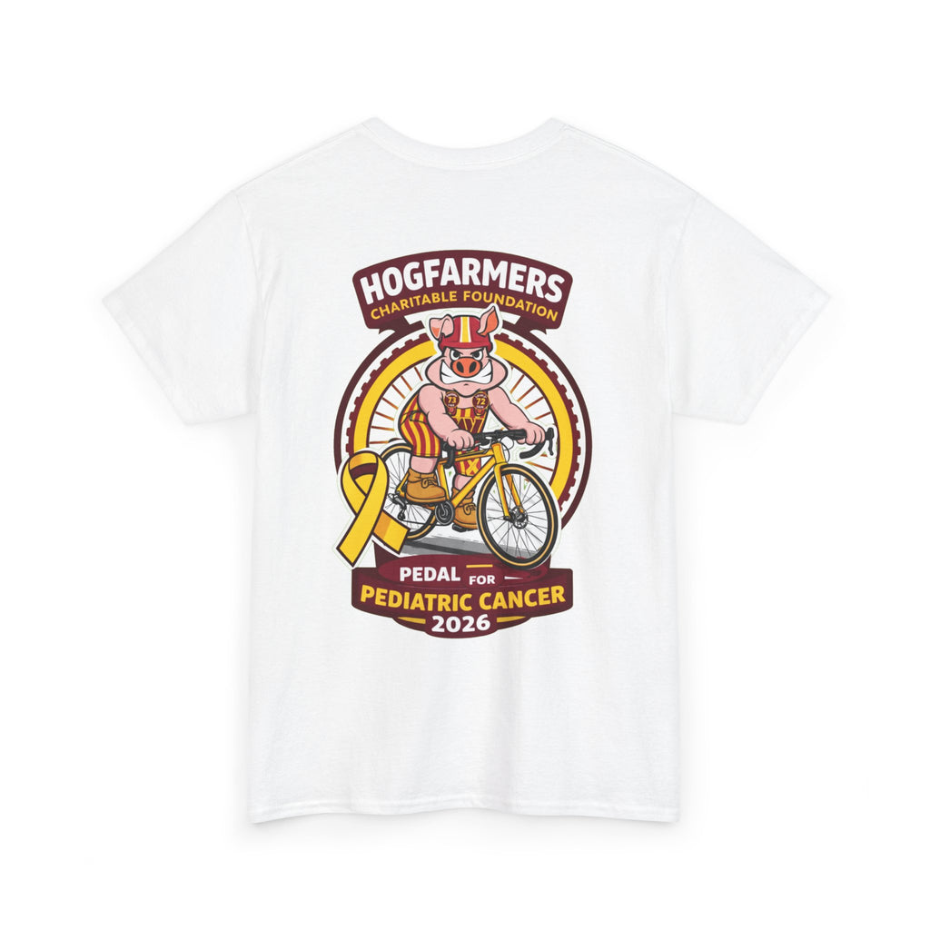 Hogfarmers Pedal for Pediatric Cancer 2026 Fundraiser T-Shirt