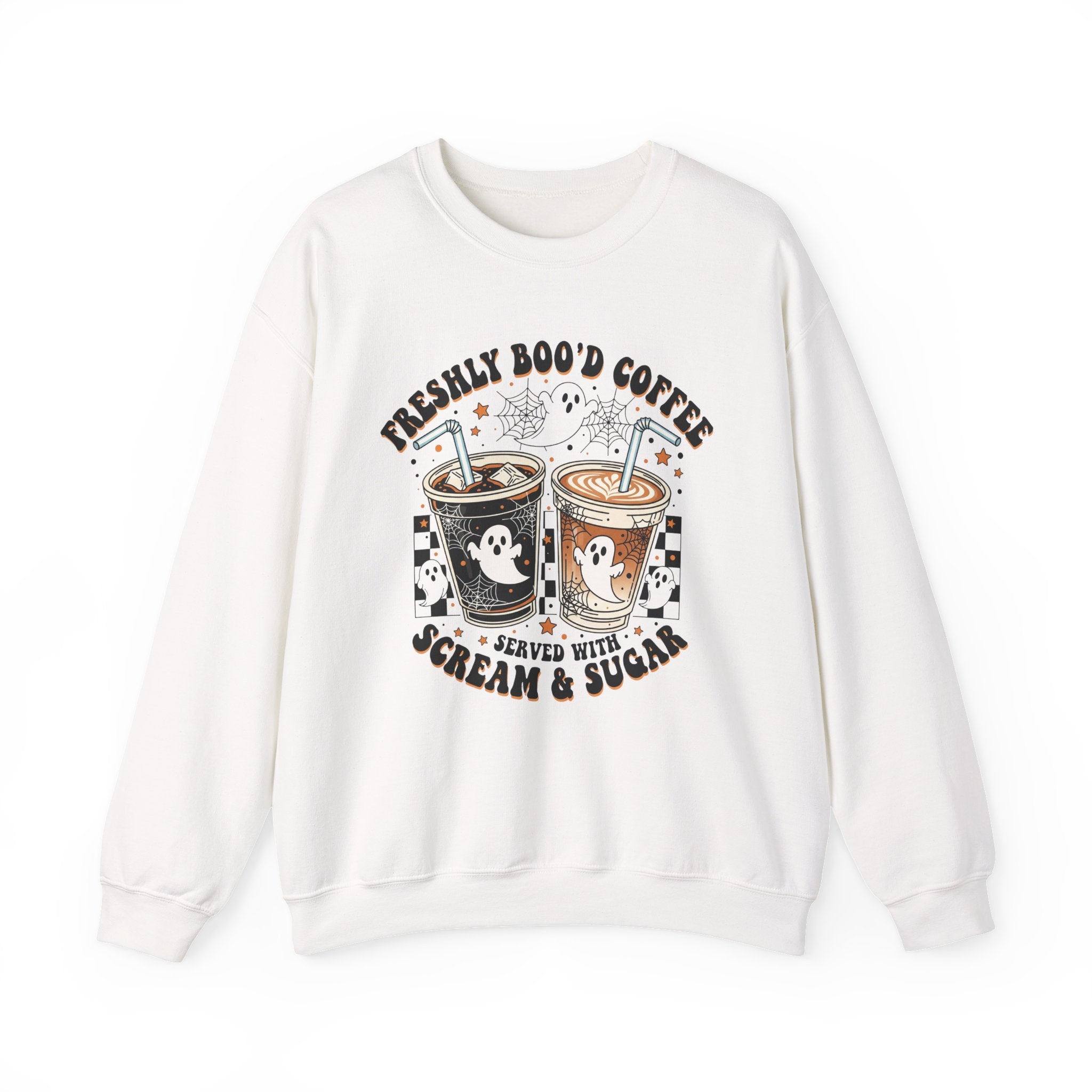 Freshly Boo’d Coffee Halloween Sweatshirt – Spooky Coffee Fall Crewneck